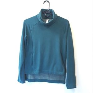 Adidas Super Soft Cowl Neck Teal High Low Top